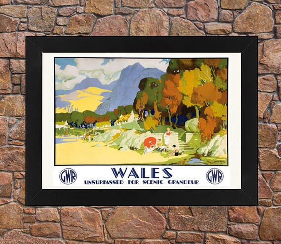 TT97 Vintage Scenic Wales GWR Railway Travel Poster Re-Print A4
