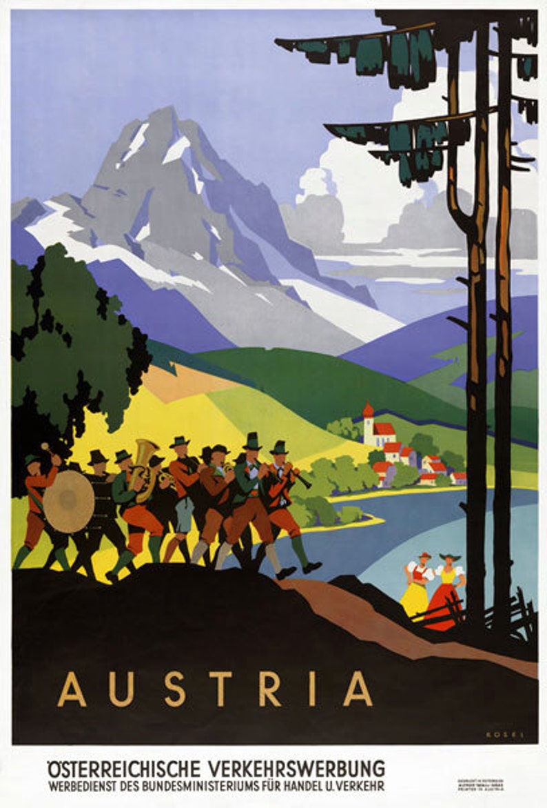 T19 Vintage Holidays In Austria Austrian Travel Poster Re-Print A1//A2//A3//A4