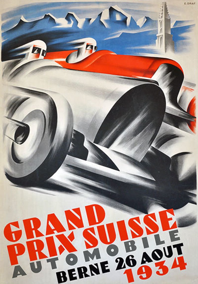 AV40 Vintage 1952 Monaco Grand Prix Motor Racing Poster Re-Print A4