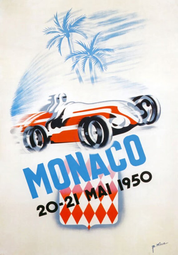 VINTAGE PORSCHE 1952 MOTOR RACING A3 POSTER PRINT