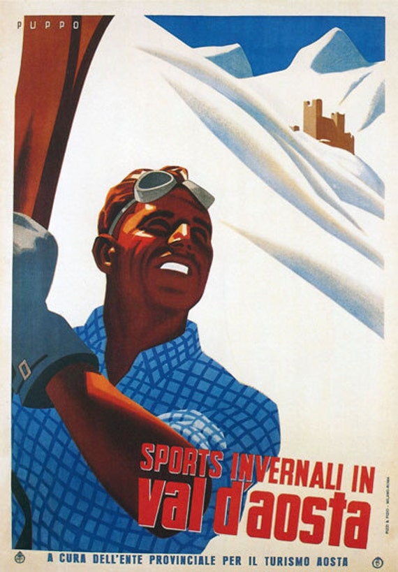 T49 Vintage Austria Skiing Winter Sports Travel Poster Re-Print A1//A2//A3//A4