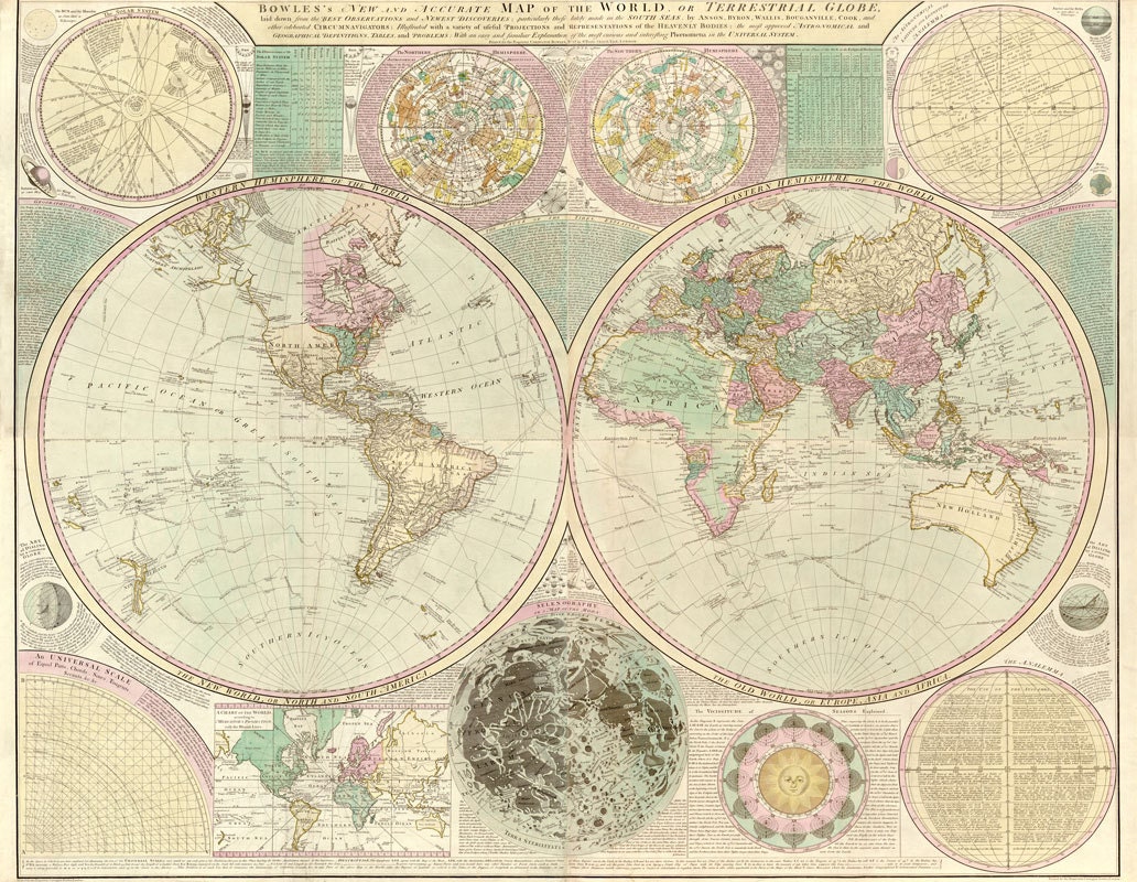 A3 Poster Picture Art World Globe Atlas Black Sea Vintage Style Map of Europe