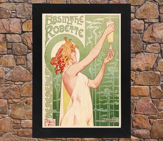 A1 A2 A3 A4 A5 Vintage Art Print Poster Absinthe Robette Drink