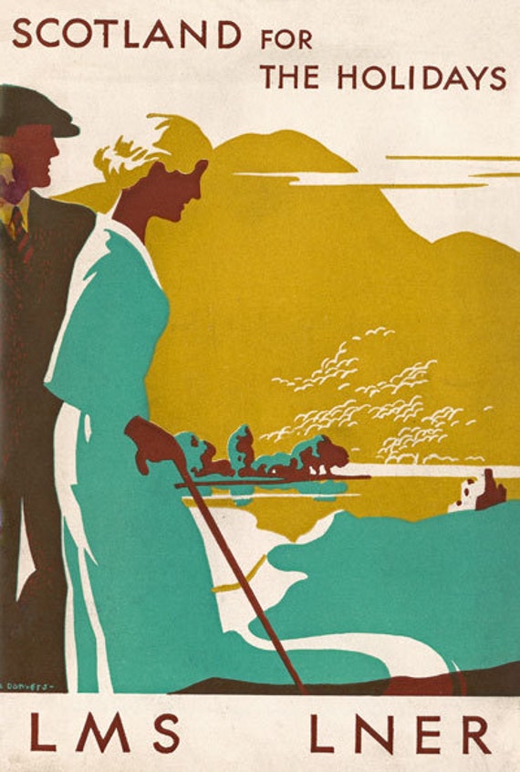 Vintage LNER LMS The Trossachs Railway Poster A3//A2//A1 Print