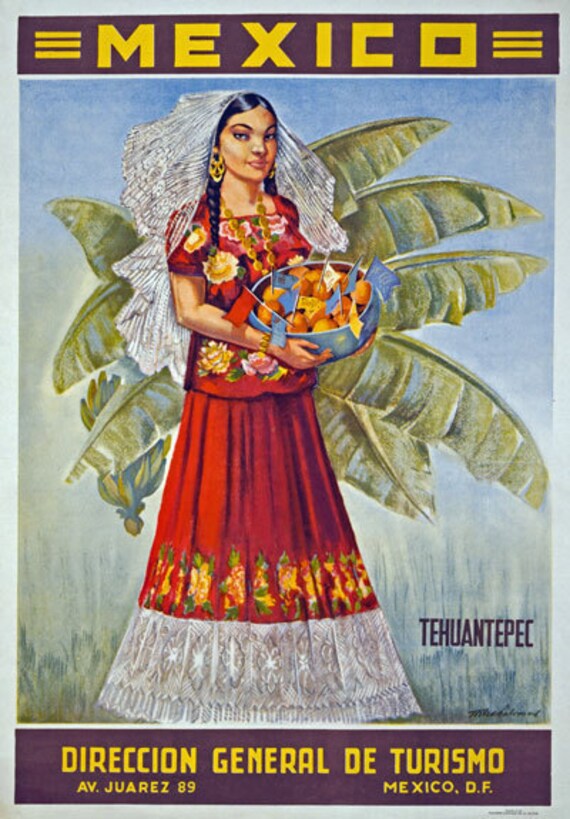 Tt41 Vintage 1940 Oaxaca México Mexicano Cartel viaje volver a imprimir A1 A2 A3