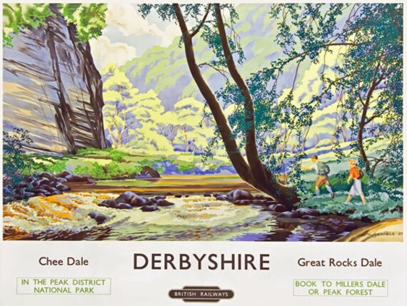 Peak District LMS Railway Vintage Retro Picture Old School Poster A4 Print