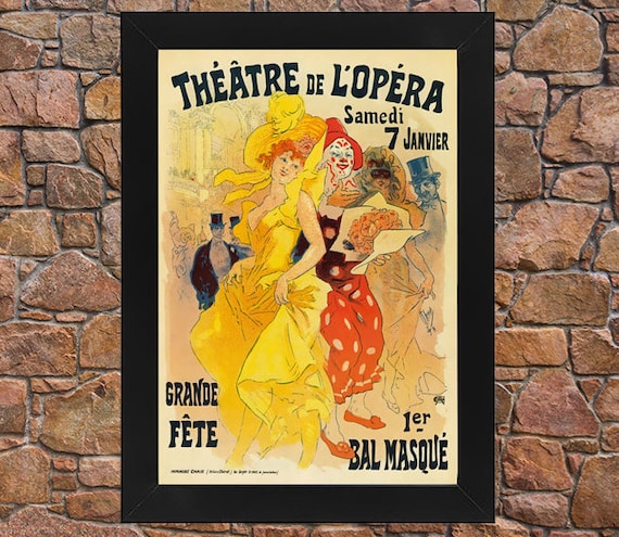 AP63 Vintage Opera Theatre Masqurade Cheret Advertisement Poster A1//A2//A3//A4