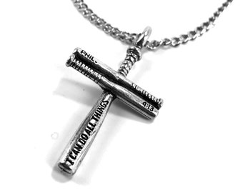 Baseball Cross Necklace - Etsy