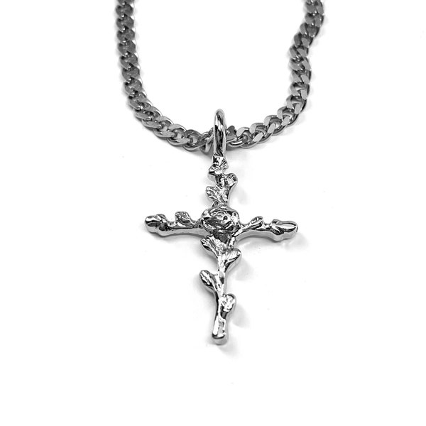 Cross Rose Of Sharon Rhodium Finish Chain (ed98rhdchain)
