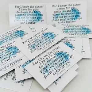 Tarjetas para compartir las Escrituras Jeremías 29:11-13 "Porque yo sé los planes que tengo para ustedes"
