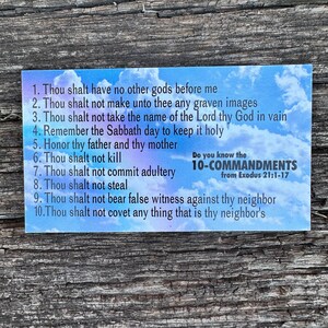 Cartes de partage d'Ecritures saintes - Dix commandements
