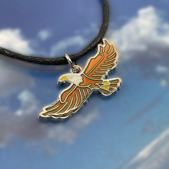Eagle Mood Necklace - Color Changing Eagle Pendant (w-b5e) Heat 