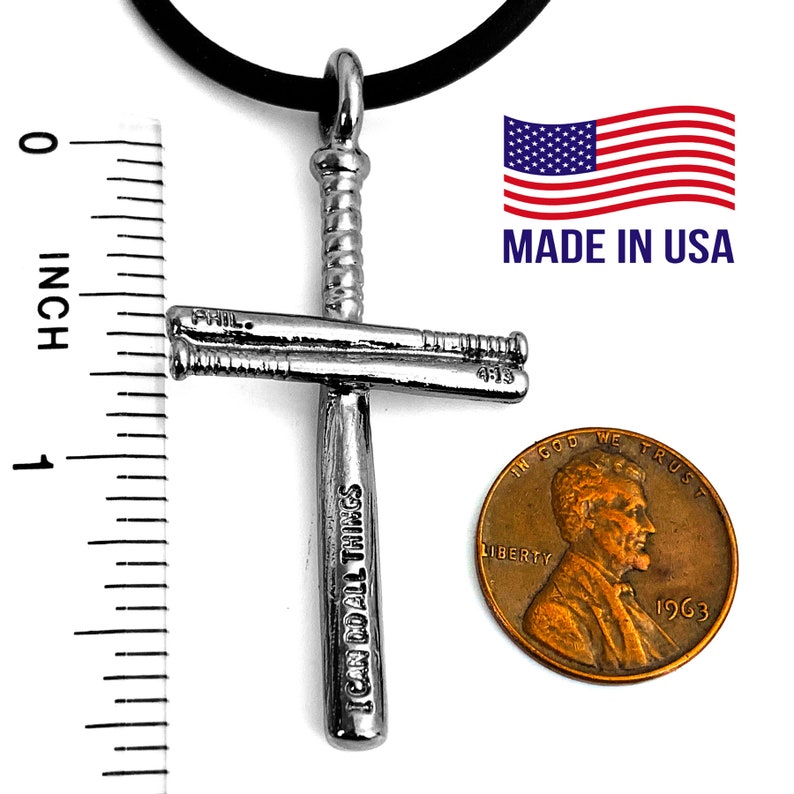 Baseball Bat Cross Necklace Gun Metal scbbfinishs Etsy