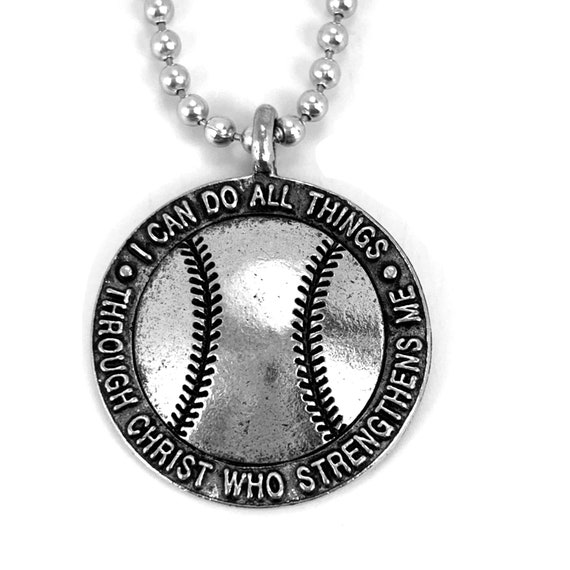 etsy baseball necklace