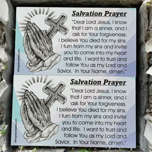 Scheda di condivisione delle Scritture "Preghiera di salvezza" Atti 4:12