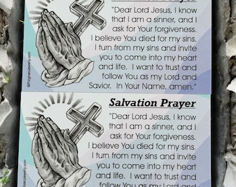 Scripture Sharing Card "Salvation Prayer" Acts 4:12