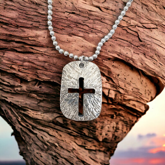 Collana Con Croce Donna Collana Con Ciondolo Croce A Tre Strati - Acciaio Inox, Tono Argento & Oro, Con Catena Croce Metallica Per Uomo/donna - Foto 5