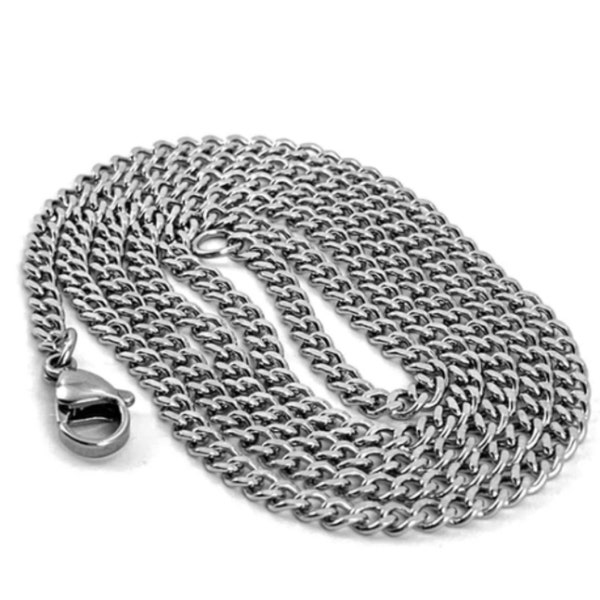 Stainless Steel Curb Chain Necklace