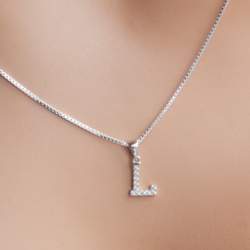 Dangling Letter L Clip on Pendant Charm for Bracelet or Necklace 