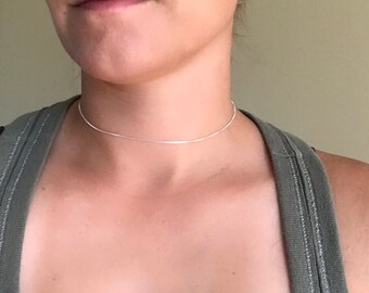 14 Inch Chain Silver Choker Necklace 14 