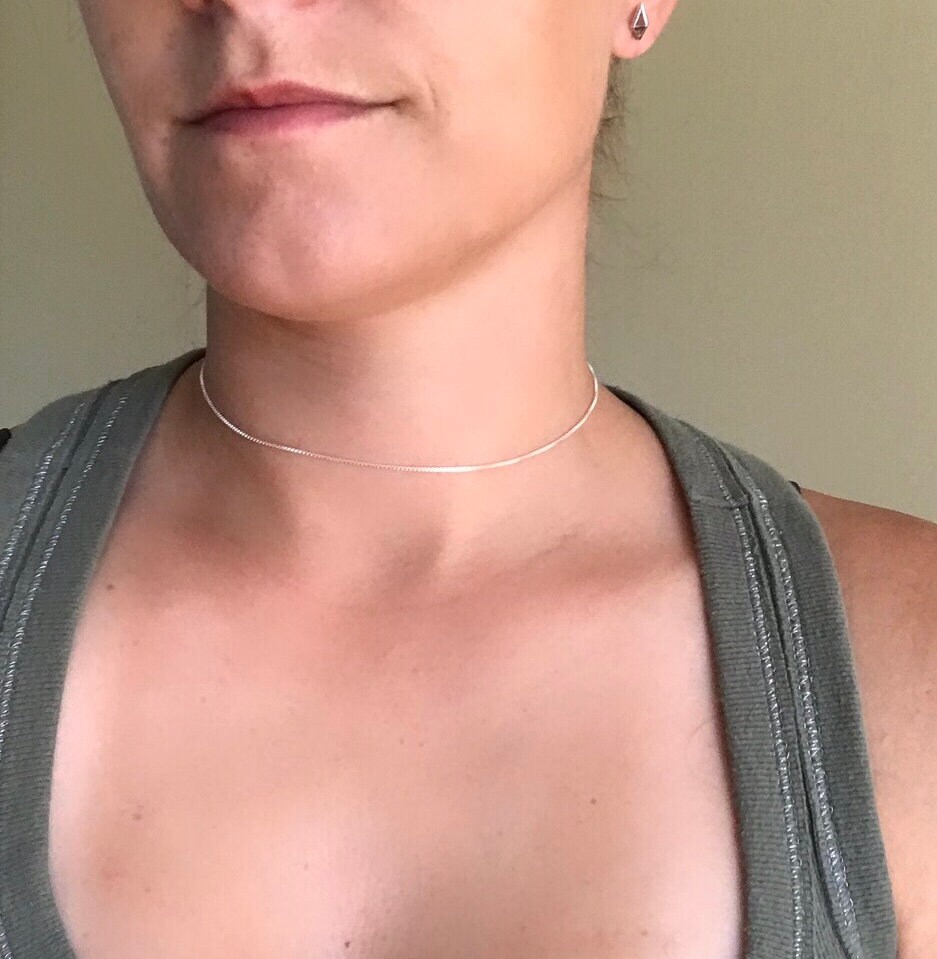 14 Inch Chain Silver Choker Necklace 14 