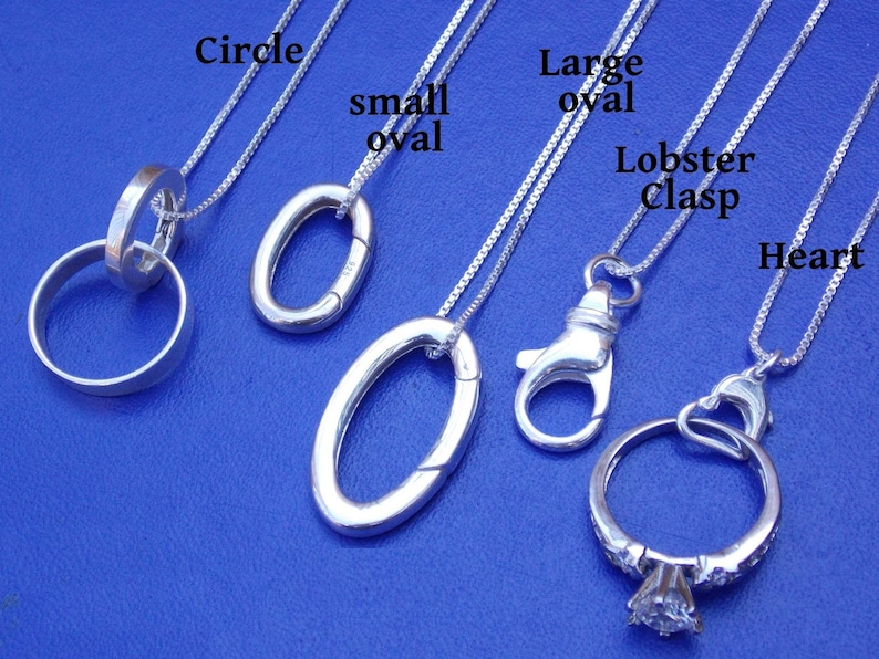 Ring Holder, Ring Holder Necklace, Wedding Ring Holder, Necklace Ring Holder, Ring Necklace Holder, Charms Holder, Necklace Sterling Silver 