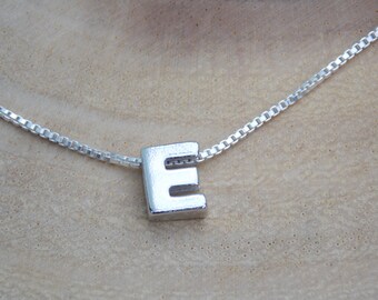 Initial E Necklace Letter E Letter E 