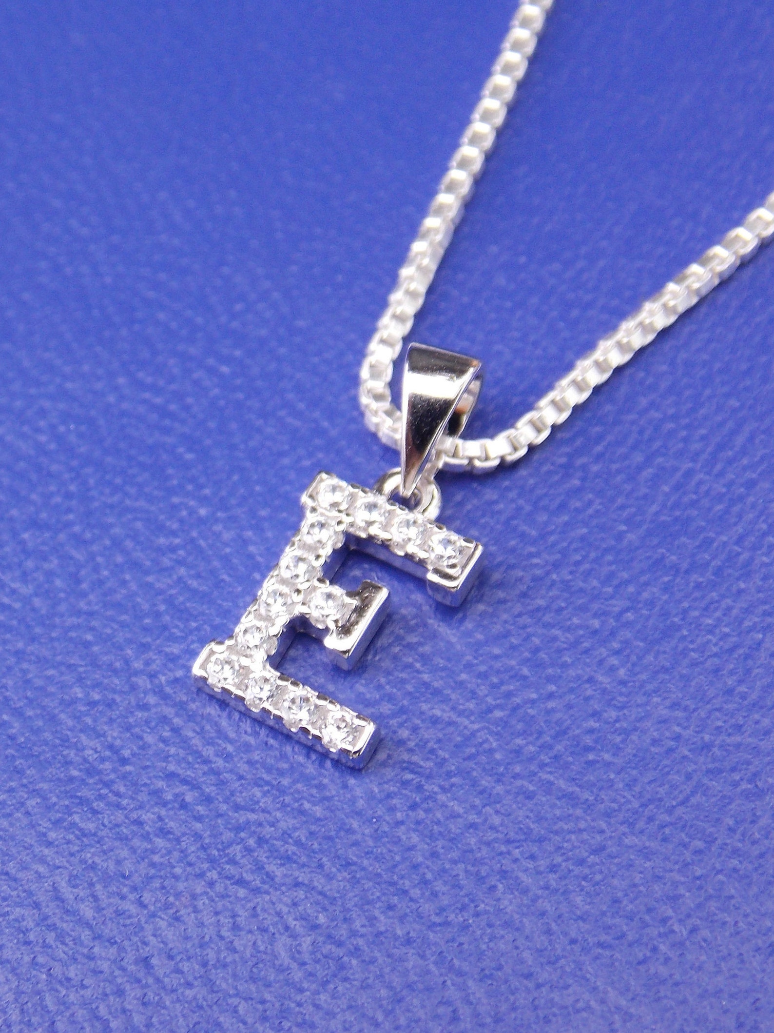 Initial E Necklace Letter E Letter E Necklace Monogram E Etsy Canada