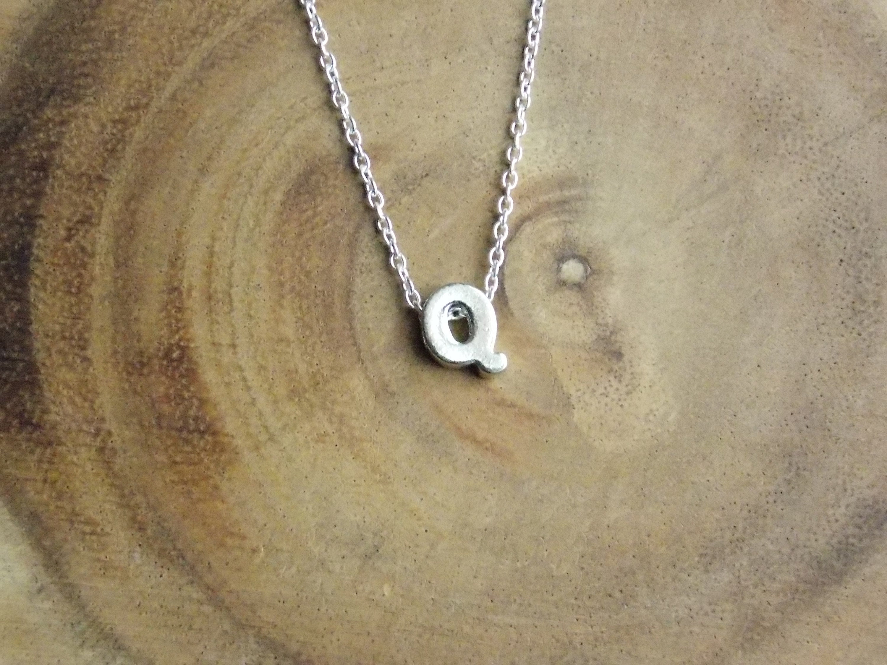 Initial Q Necklace Letter Q Letter Q 