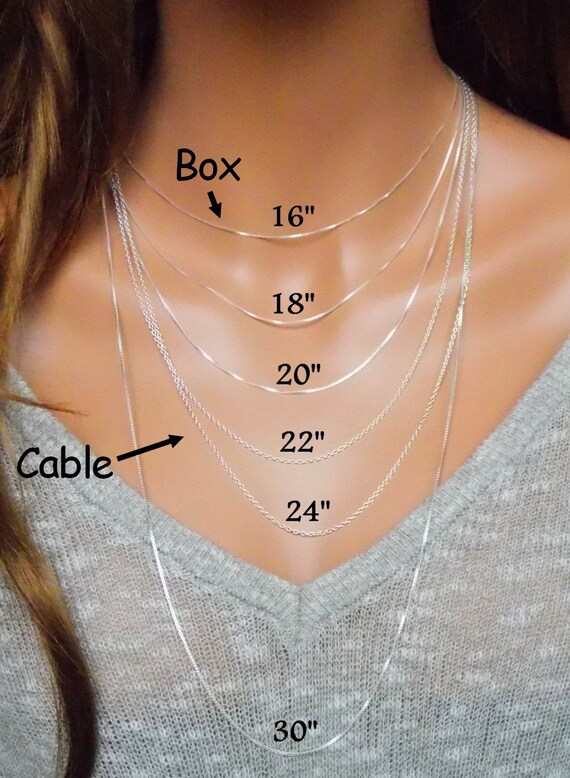 Silver Chain Necklace Sterling Silver 
