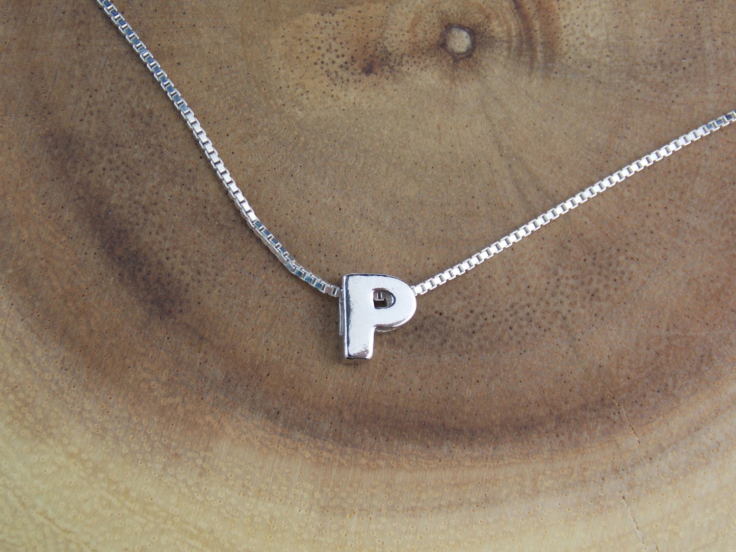 Letter P Necklace Monogram P 