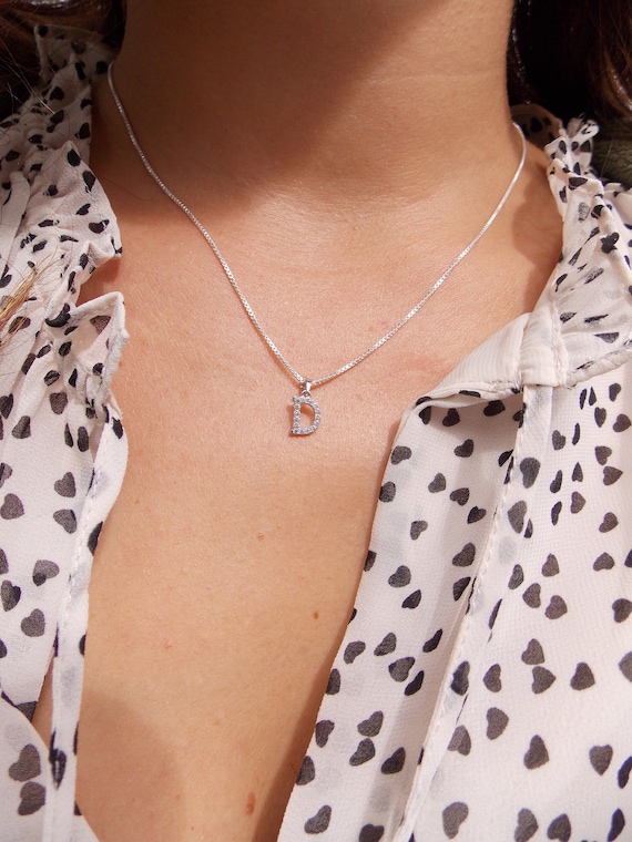 Initial D Necklace Letter D Letter D 