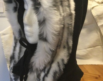 Upcycled Faux Fur Hood