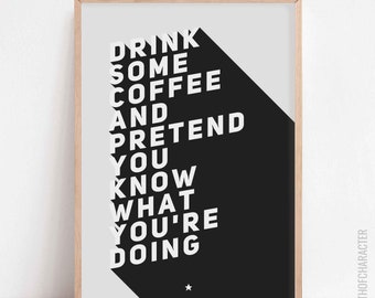 OFFICE WALL art, Wall Art for Office, Office Decor, Home Office, Coffee-DSC