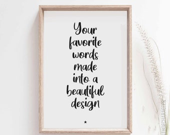 Leaf Wall Art Gift A4 Custom Text Poster Personalised Quote Print Custom Quote Botanical Prints Leaf Wall Art Gift A4 Custom Text Poster Personalised Quote Print Custom Quote Botanical Prints