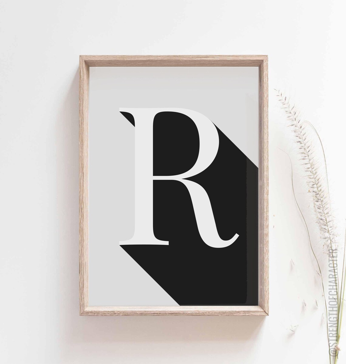 Letter R Print Letter R Wall Decor Letter R Wall Art Letter Etsy
