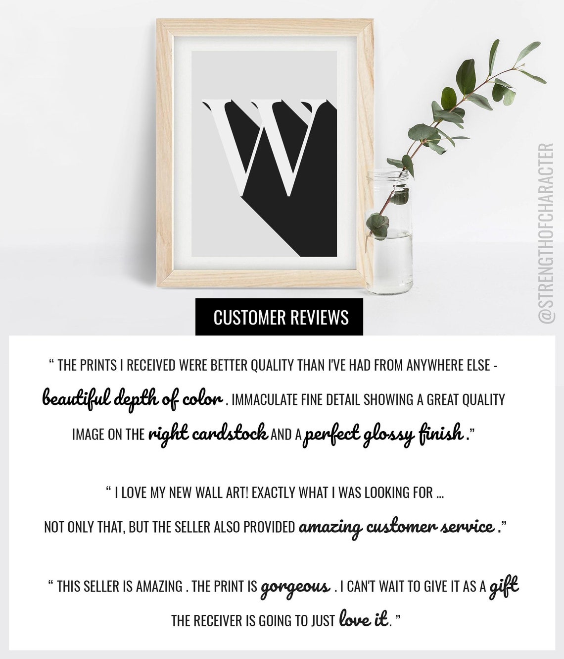 Letter W Print Letter W Wall Decor Letter W Wall Art Letter Etsy