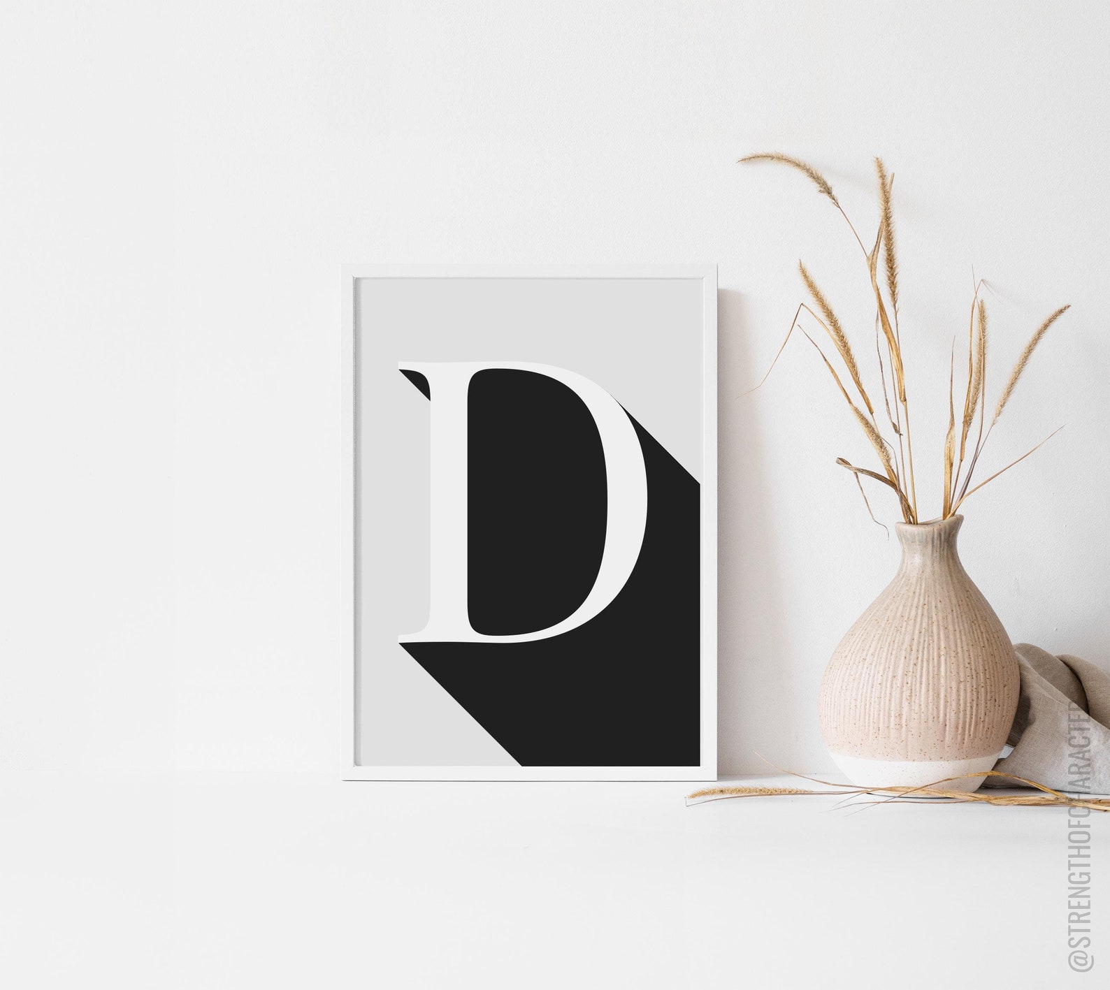Letter D Print Letter D Wall Decor Letter D Wall Art Letter Etsy