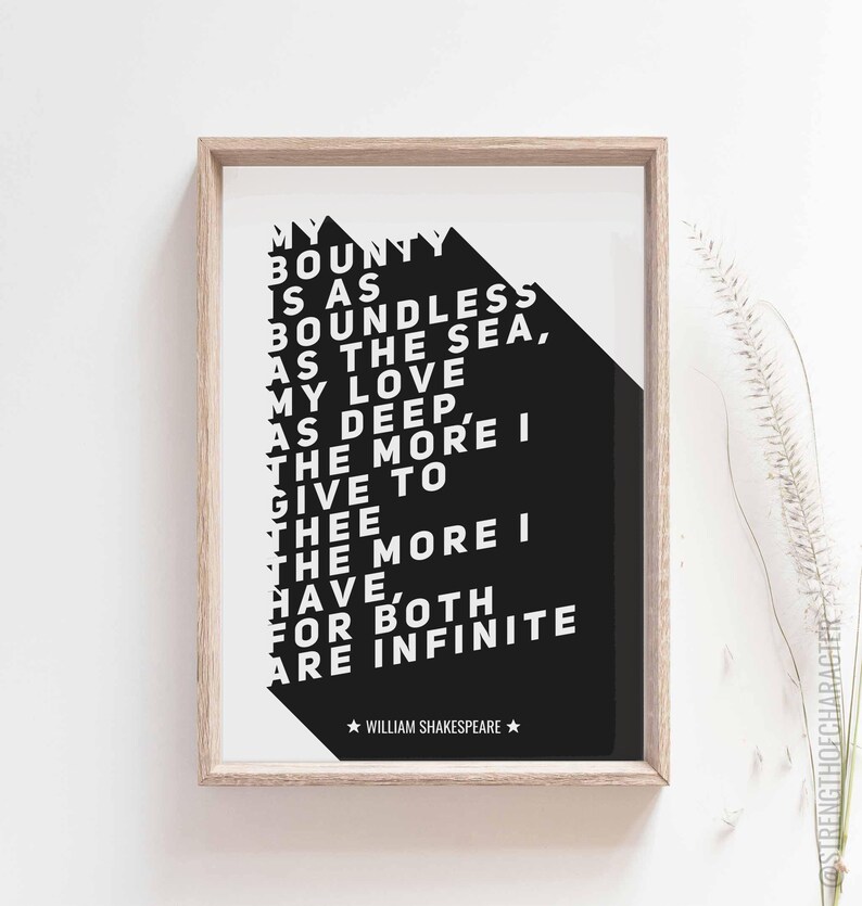 ROMEO et JULIETTE Citation Shakespeare Gift Roméo et Etsy France