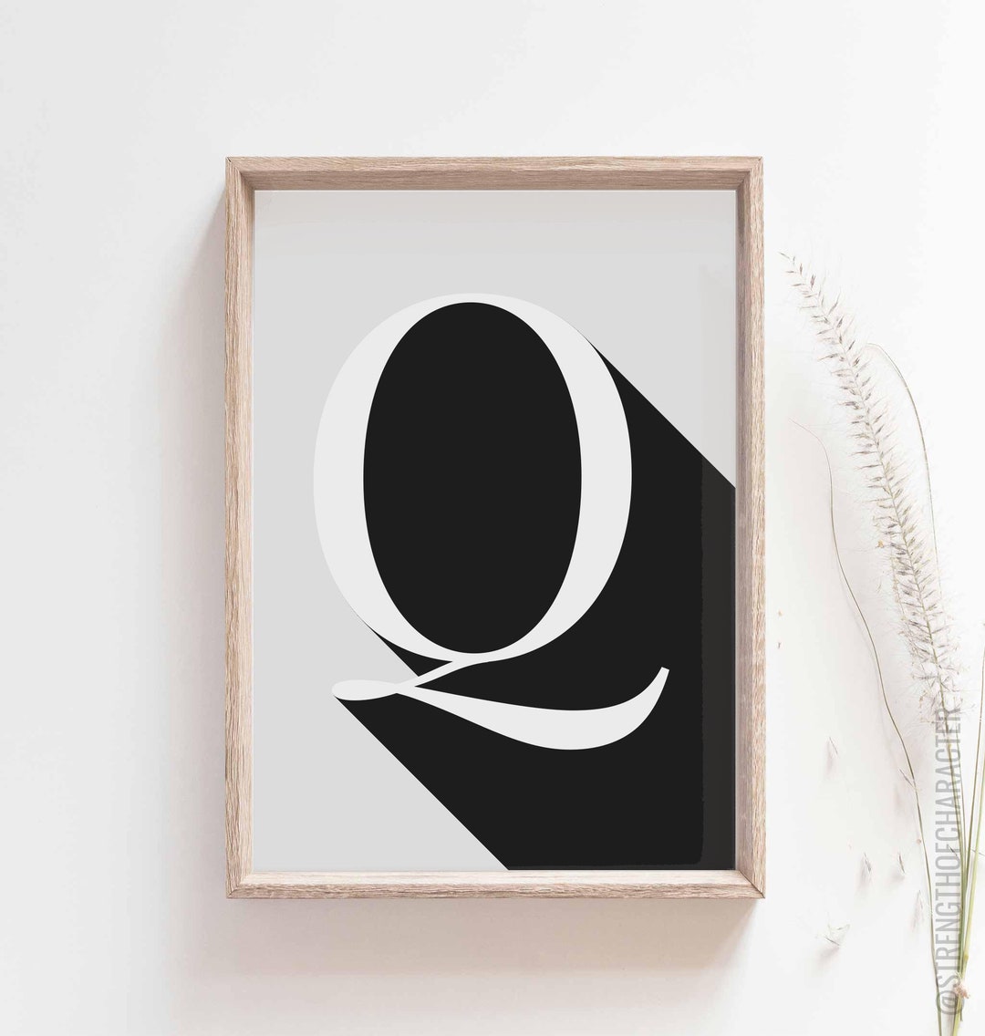 Letter Q Print Letter Q Wall Decor Letter Q Wall Art Letter Etsy