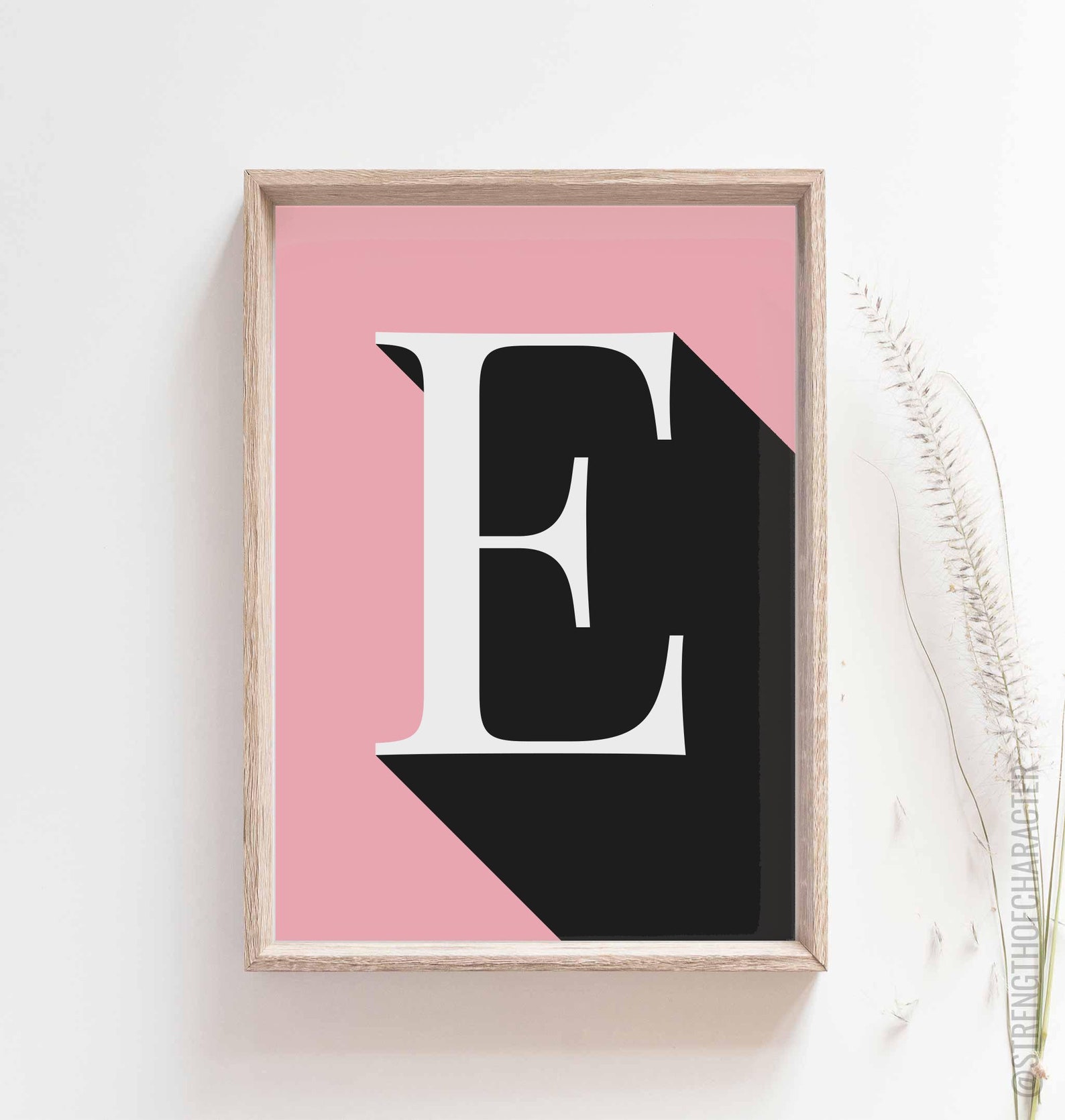 Letter E Print Letter E Wall Decor Letter E Wall Art Letter Etsy