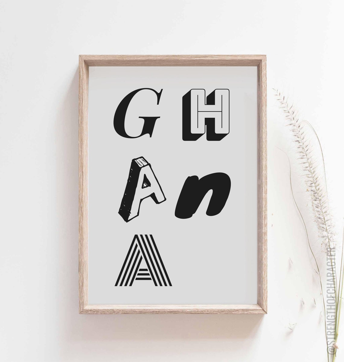 Ghana art print Ghana wall art Ghana wall decor Wall art Etsy