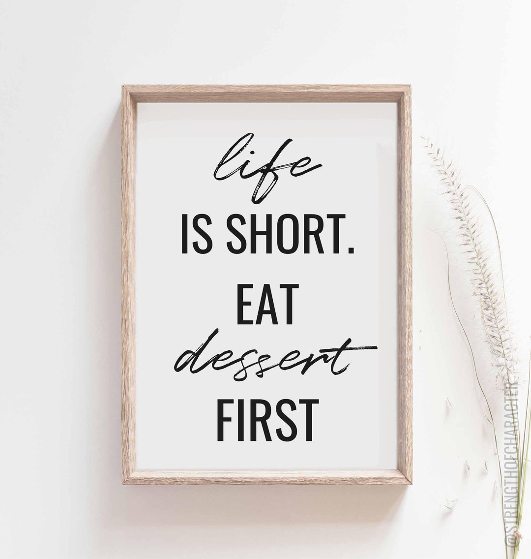 Life is Short Eat Dessert First Print Eat Dessert First Etsy