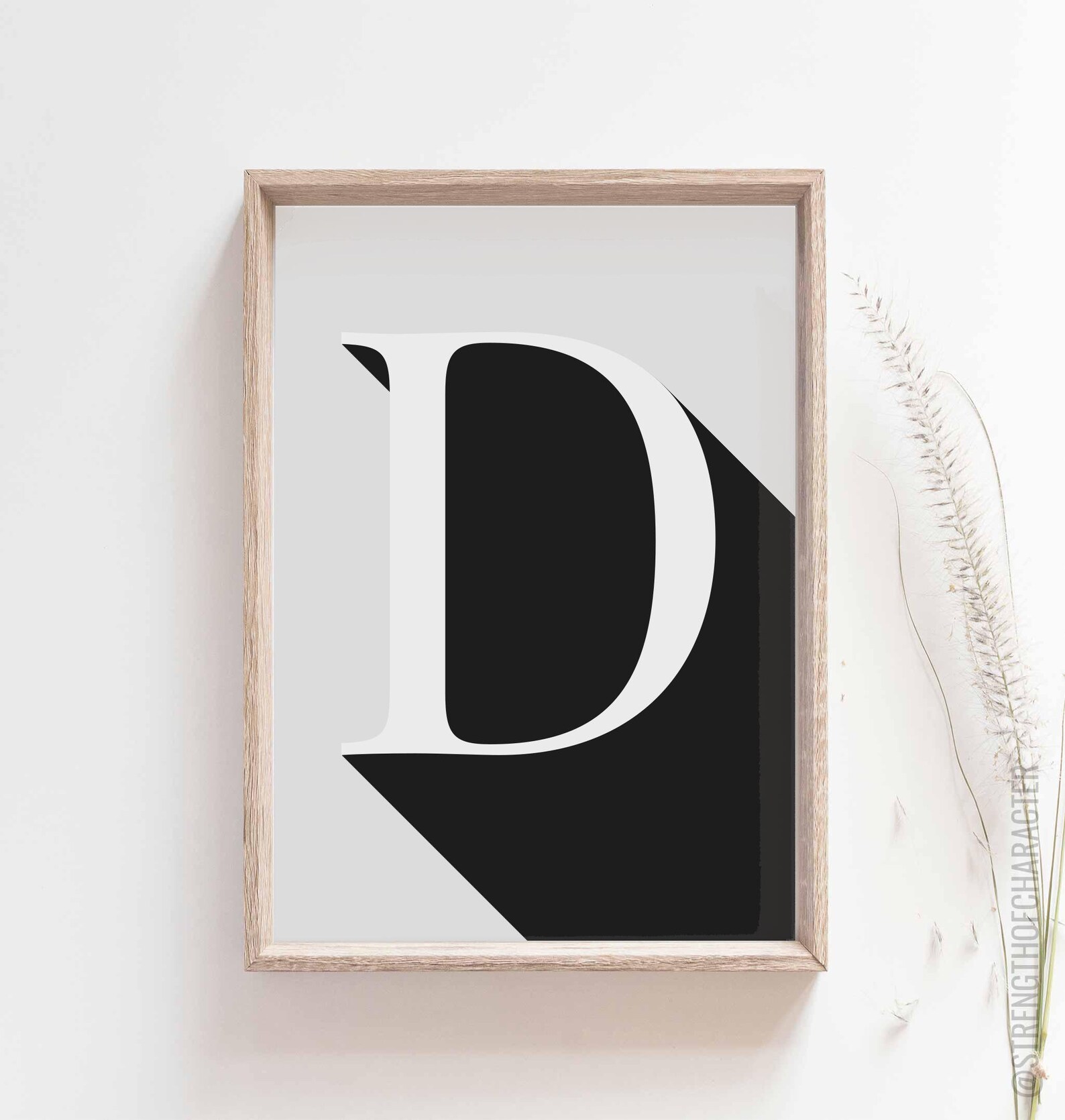 Letter D Print Letter D Wall Decor Letter D Wall Art Letter Etsy