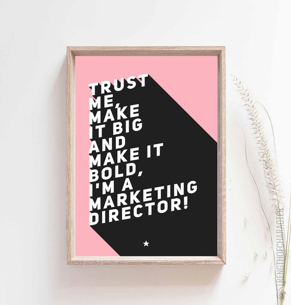 Marketing Director Gift Print for Director Original Art Etsy