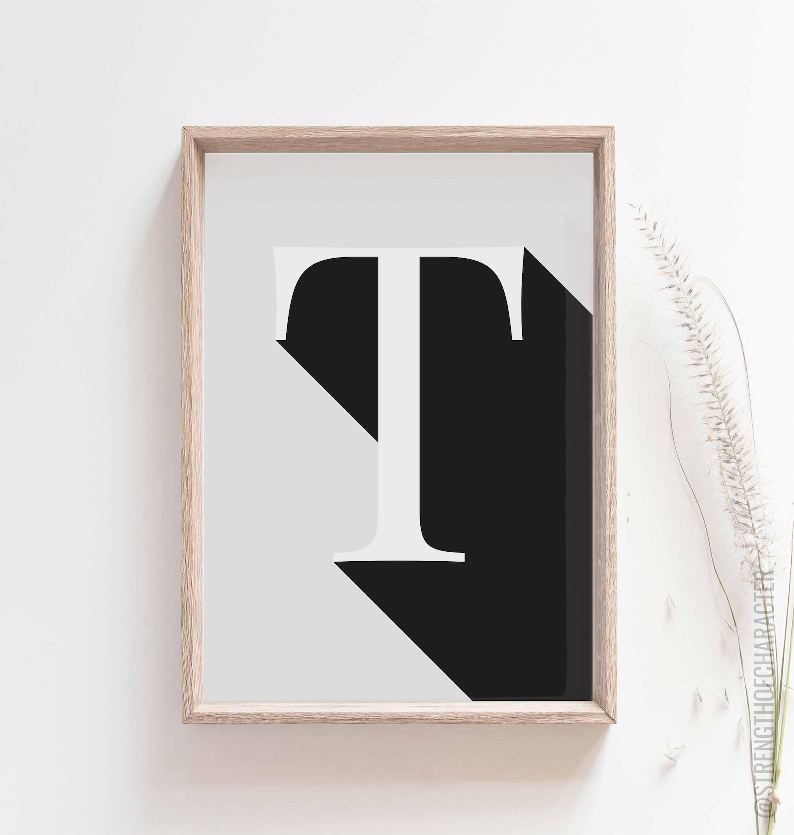 Letter T Print Letter T Wall Decor Letter T Wall Art Letter Etsy UK