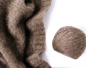 Angora Blend Yarn 25g in Mocha,  Brown Angora yarn, Angora knitting wool