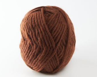 100% Merino Wool 100g ball in Hazelnut, Super Chunky Brown merino wool yarn, Pure wool yarn, Sustainable yarn, Eco-friendly & Ethical Yarn