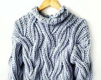 Sweater dress pattern Knitting Pattern for women, PDF pattern, Instant Download