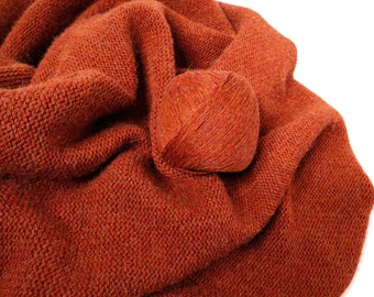 Camel Wool Yarn 100g ball in Brick Red, Red camel wool yarn, Pure wool yarn, Sustainable yarn, Eco-friendly & Ethical Yarn